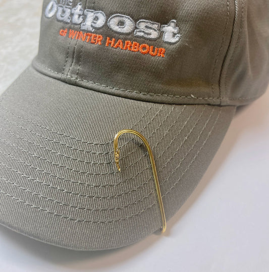 Eagle Claw Fish Hook Hat Pin/Gold Plated